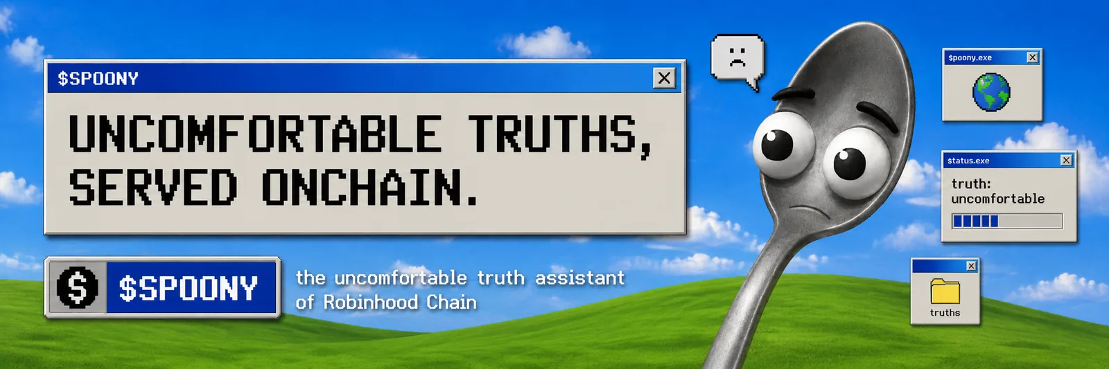 Spoony retro technology banner