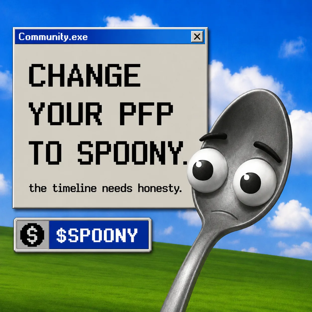 Change your profile picture to Spoony meme